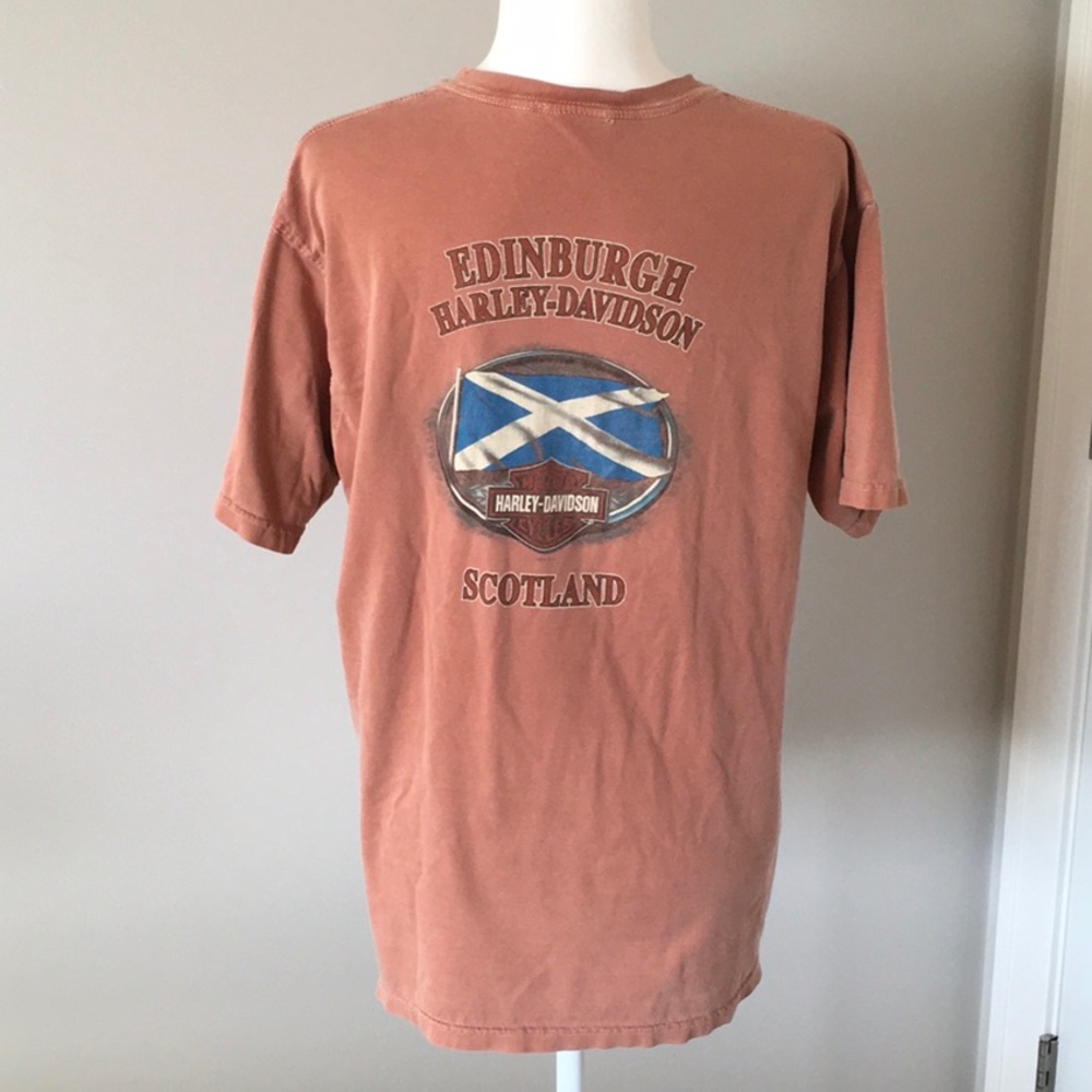 Harley-Davidson T-shirt, Edinburgh Scotland, Sz L